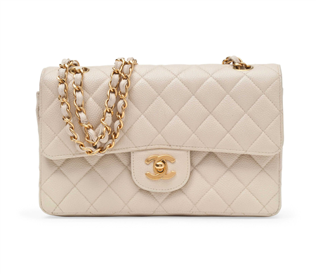 Chanel Flap Medium Caviar Leather Gold Shoulder Bag