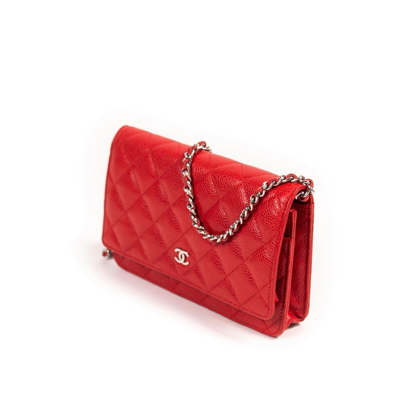 Chanel Flap Leather Red Crossbody Bag