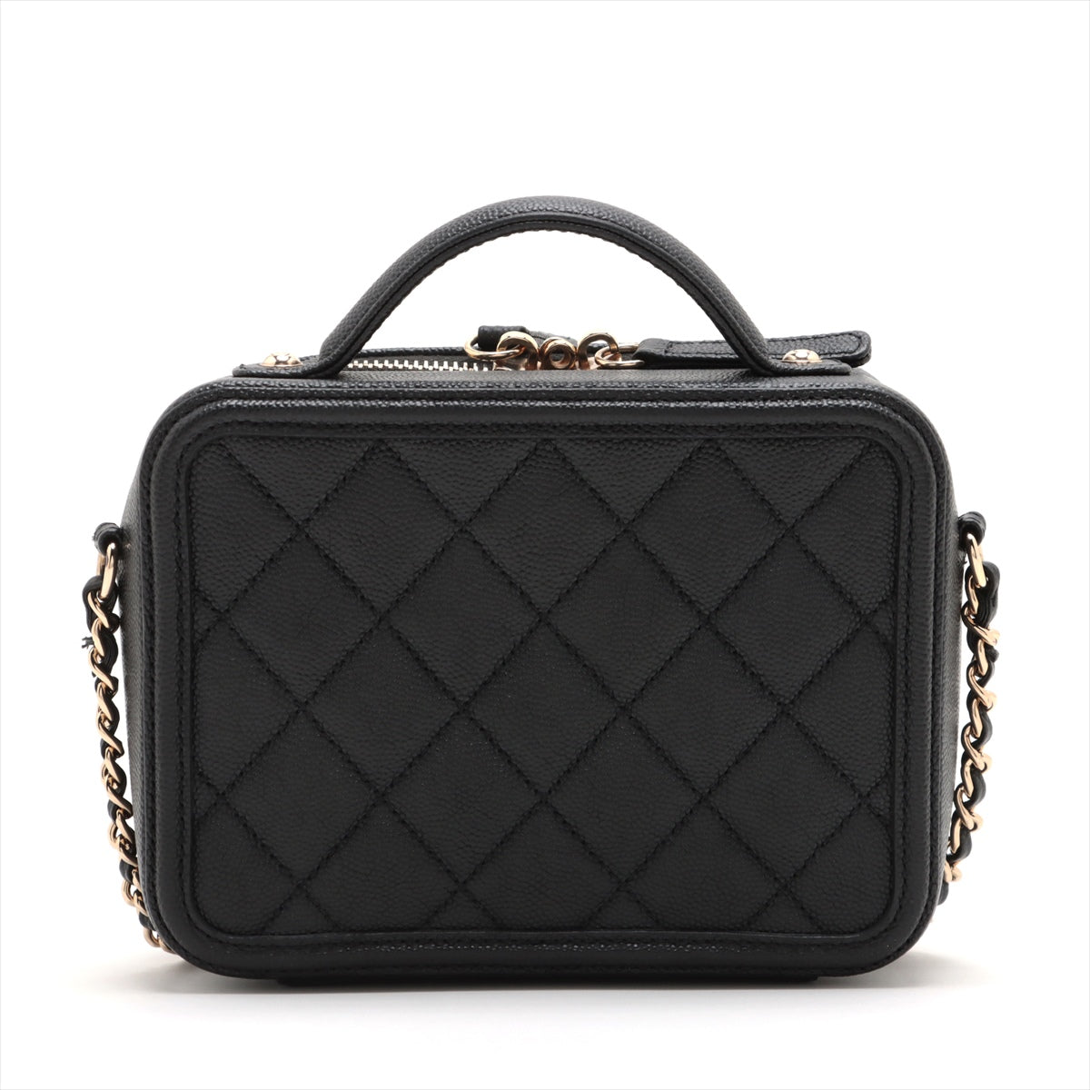 Chanel CC Filigree Caviar S 2WAY Shoulder Bag Black G 29th