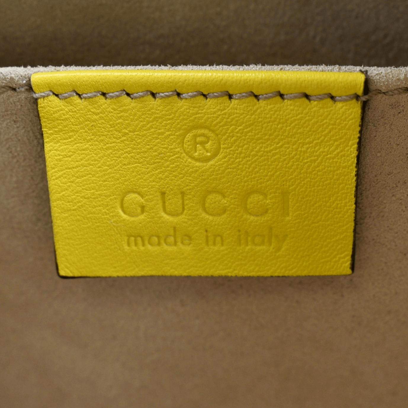GUCCI GG Marmont Small Matelasse Leather Crossbody Bag Yellow 447632