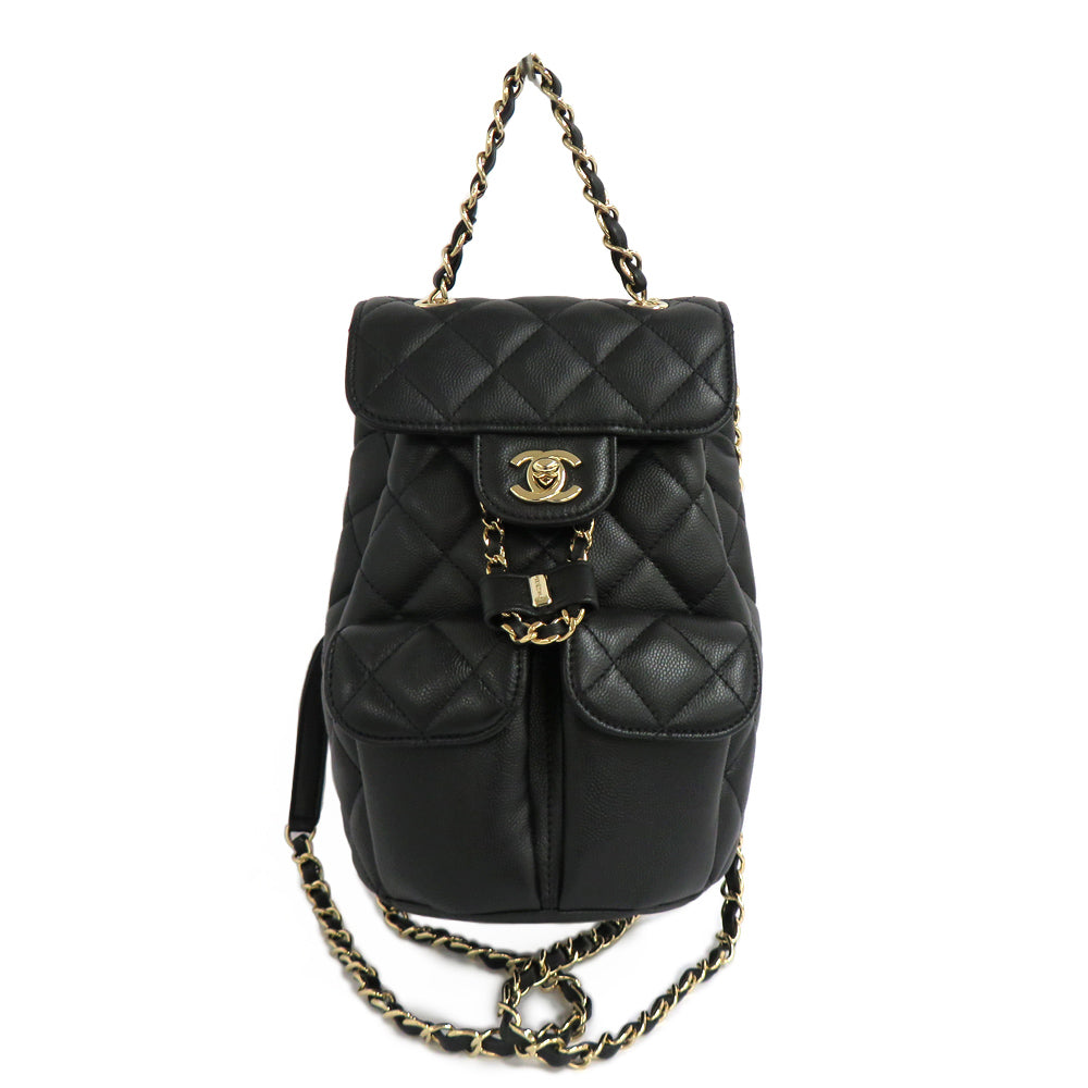 CHANEL CHANEL AS3290 B08045 94305 Chain Shoulder Black G Caviar S Coco Leather Beauty