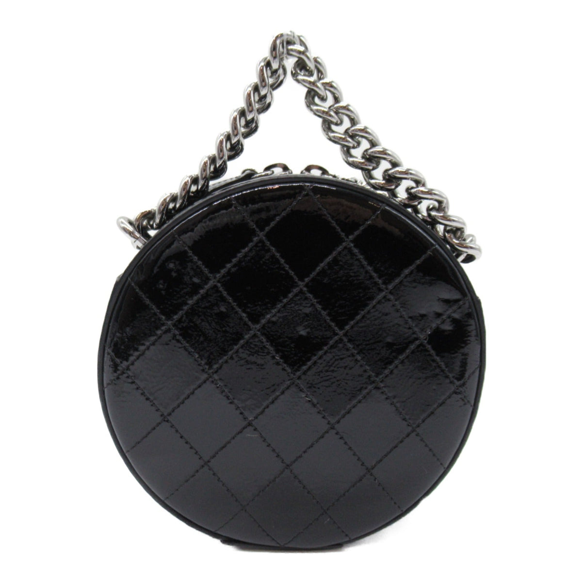 CHANEL CHANEL Round Azure Shoulder Bag Shoulder Bag Patent Leather Black A91946