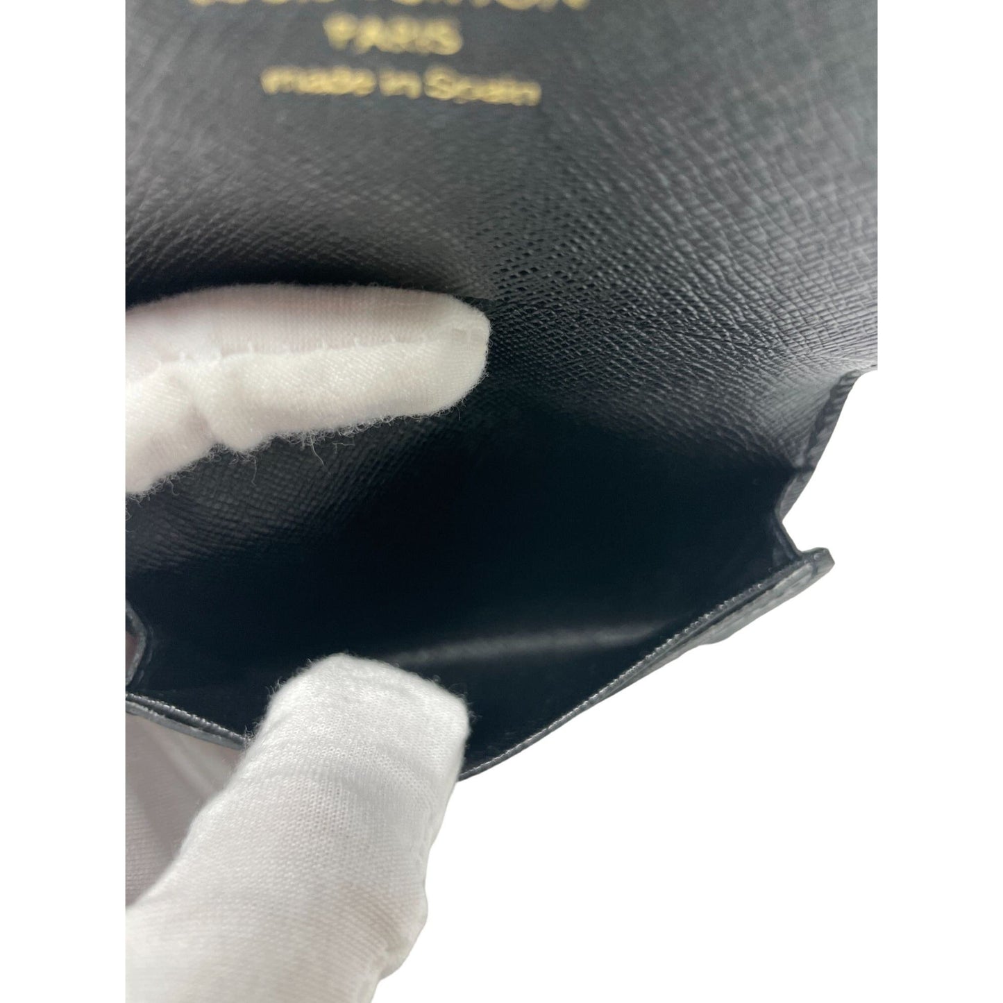 LOUIS VUITTON Louis Vuitton Epi Leather Card Case - Black