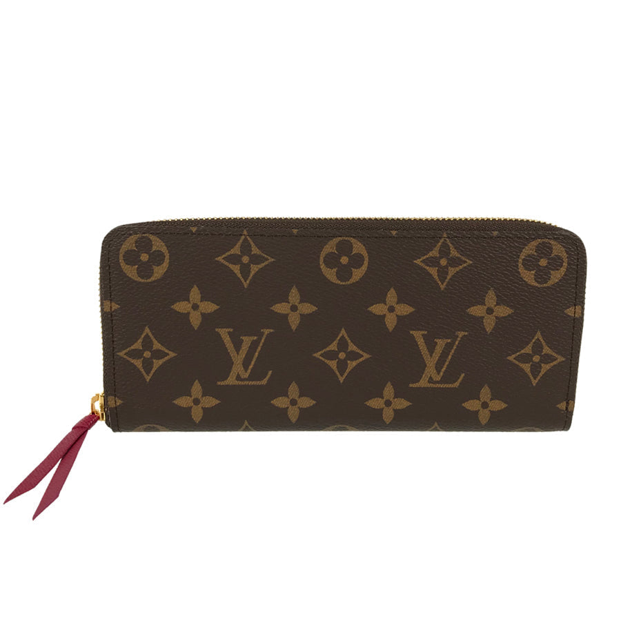 LOUIS VUITTON Monogram Portefeuille Clemence M60742 Long wallet Round zipper