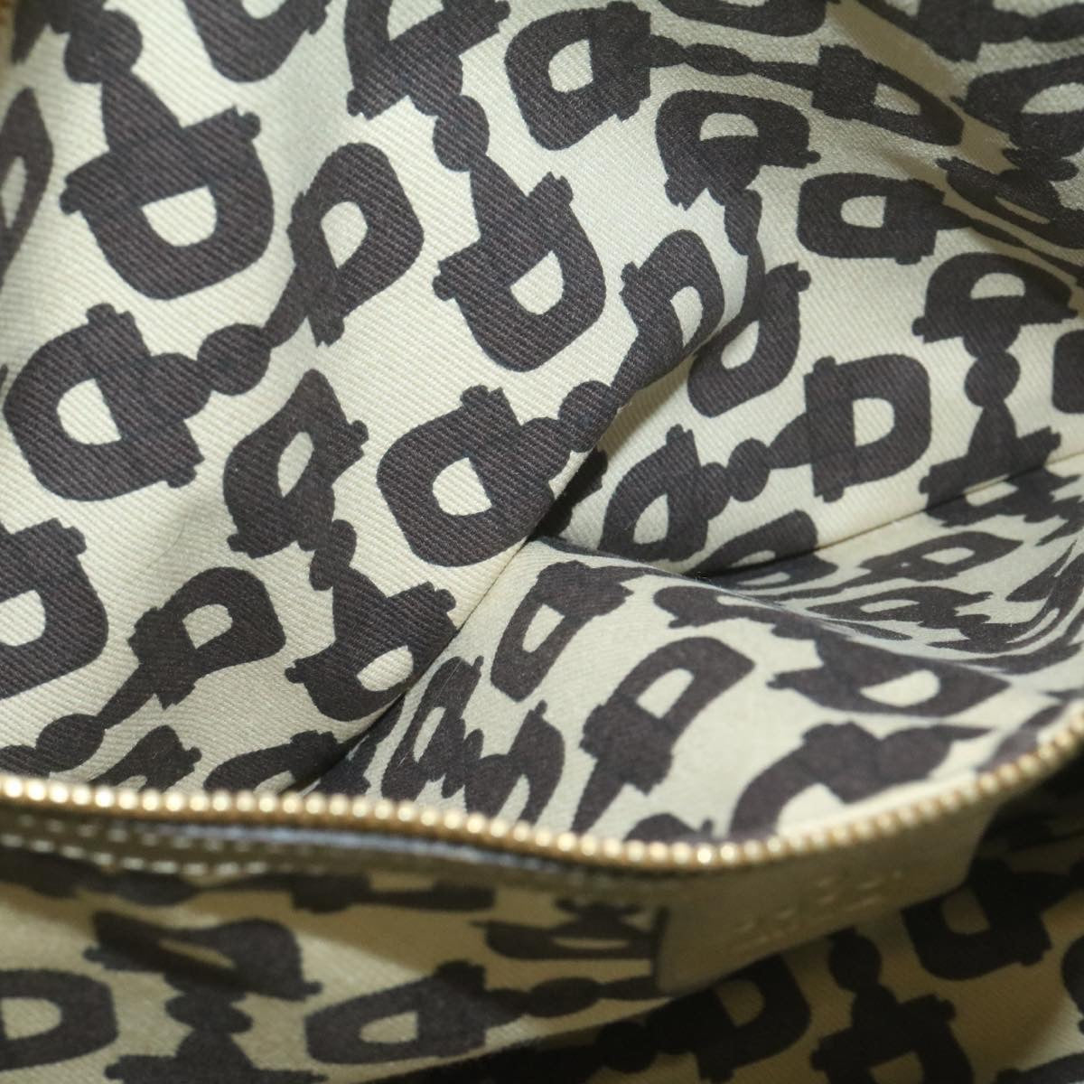 GUCCI Sherry Line GG Canvas Tote Bag Canvas Beige Gold Brown 139260 am626g