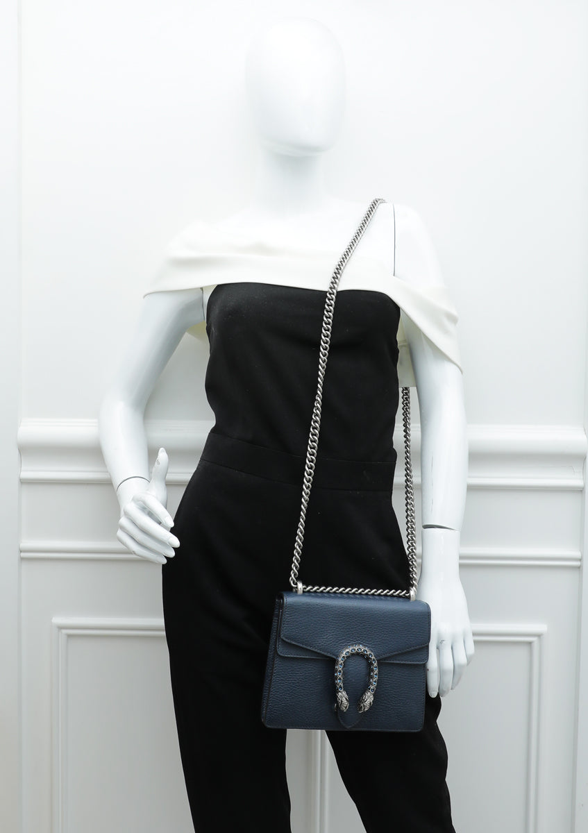GUCCI Navy Blue Dionysus Mini Bag