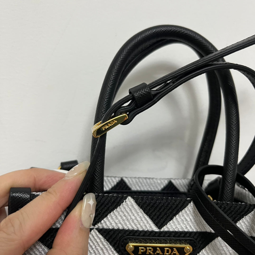 Prada symbole Jacquard fabric Micro Bag