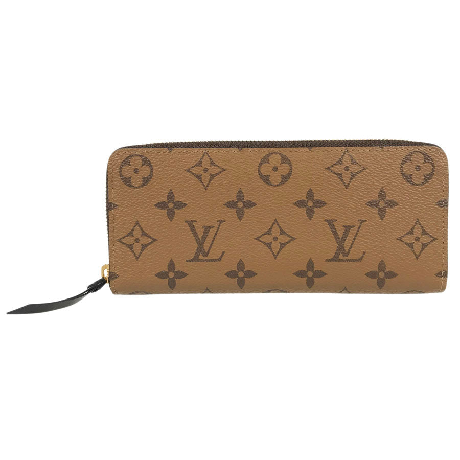 LOUIS VUITTON Monogram Reverse Portefeiulle Clemence M82336 Long wallet Round zipper