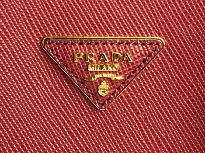 Prada Panier bag in Saffiano leather red