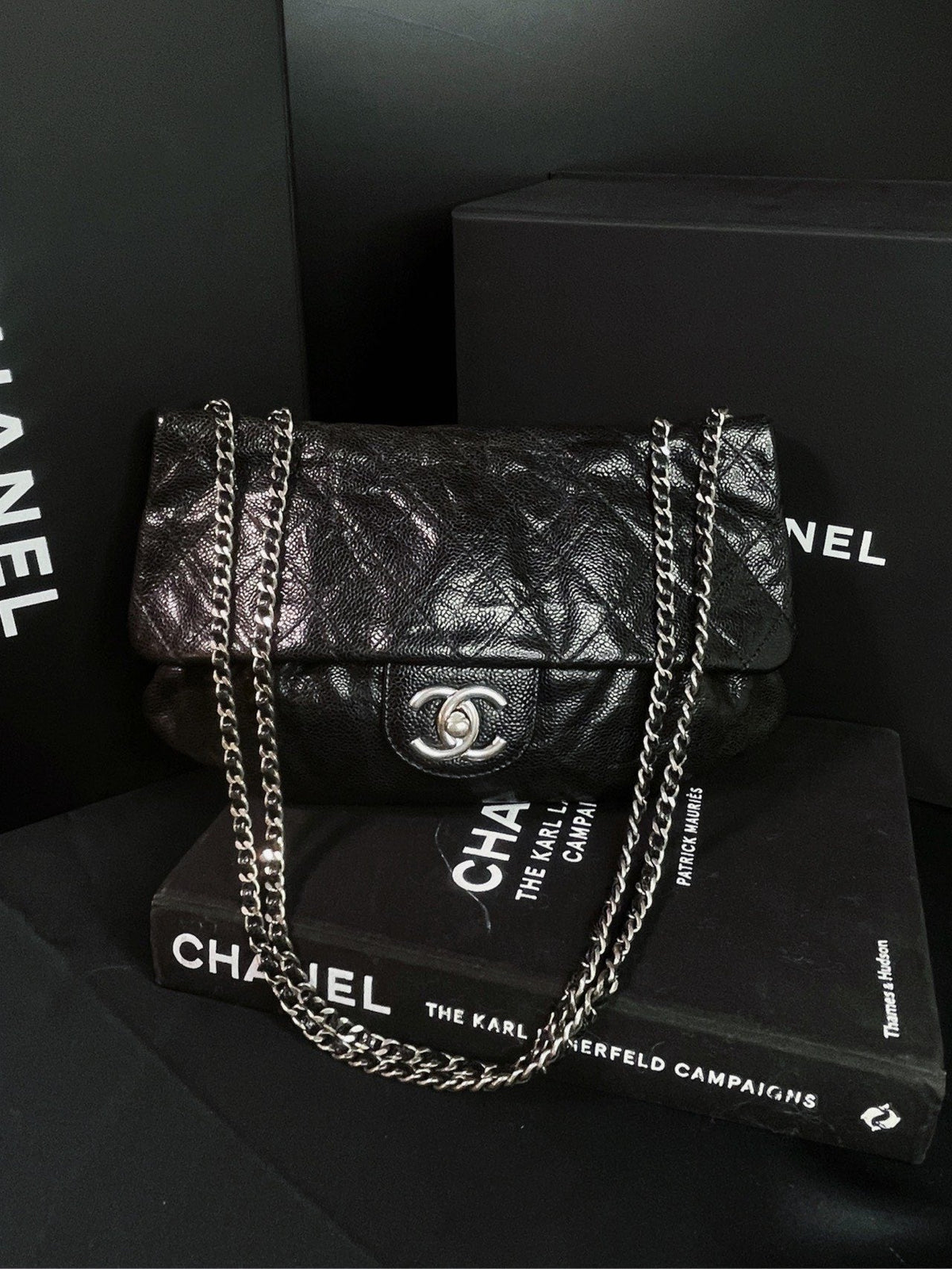 Chanel Caviar Limited Flap Bag Black Shoulder Bag