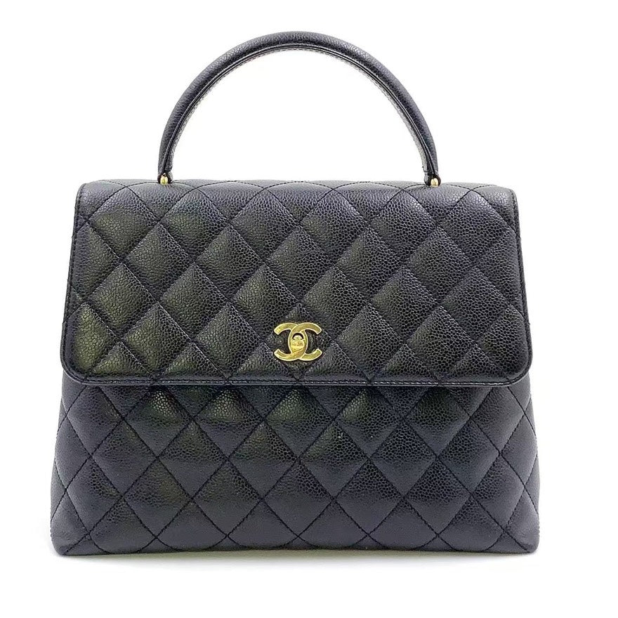 Chanel Caviar Leather Kelly Handbag Black LB109058