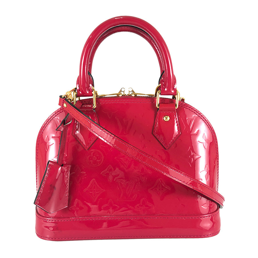 LOUIS VUITTON Monogram Vernis Alma BB M91771 Hand bag