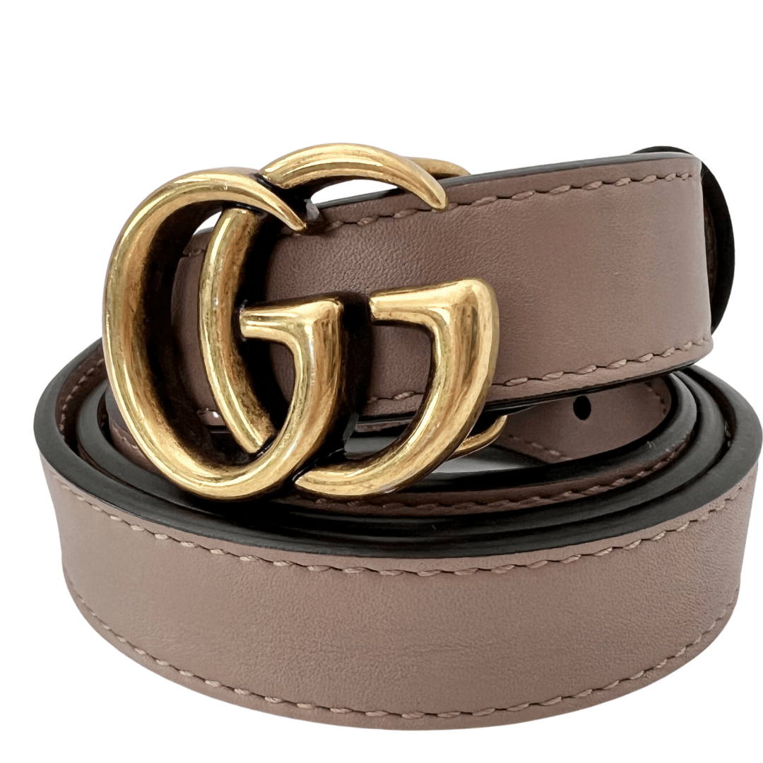 Gucci Running GG Logo Skinny Belt 34
