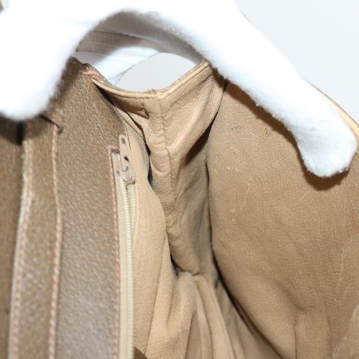 GUCCI GG Canvas Shoulder Bag PVC Leather Beige 90402025 th3857