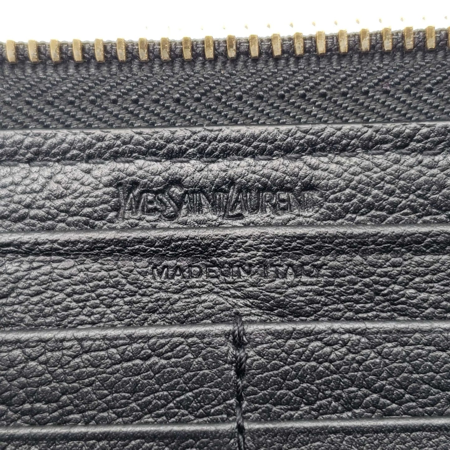 YSL Yves Saint Laurent Zippy Black Wallet