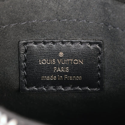 Louis Vuitton Black 1854 Monogram Canvas & Calfskin Leather Mini Sac Plat Shoulder Bag