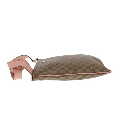 Gucci GG Large Supreme Canvas Messenger With Soft Pink Leather Trims
