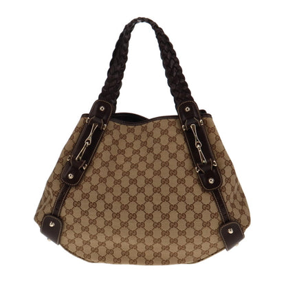 Gucci Pelham Hobo GG Canvas With Brown Leather Trim