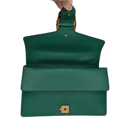 Gucci Emerald Green Leather Dionysus Shoulder Bag