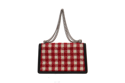 Gucci Red/Pink Tweed Small Dionysus Shoulder Bag
