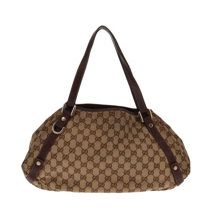 Gucci Abbey GG Hobo With Brown Leather Trims