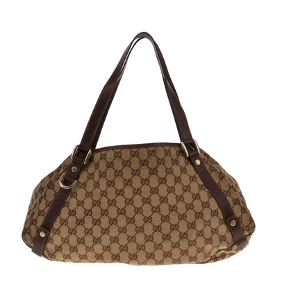 Gucci Abbey GG Hobo With Brown Leather Trims