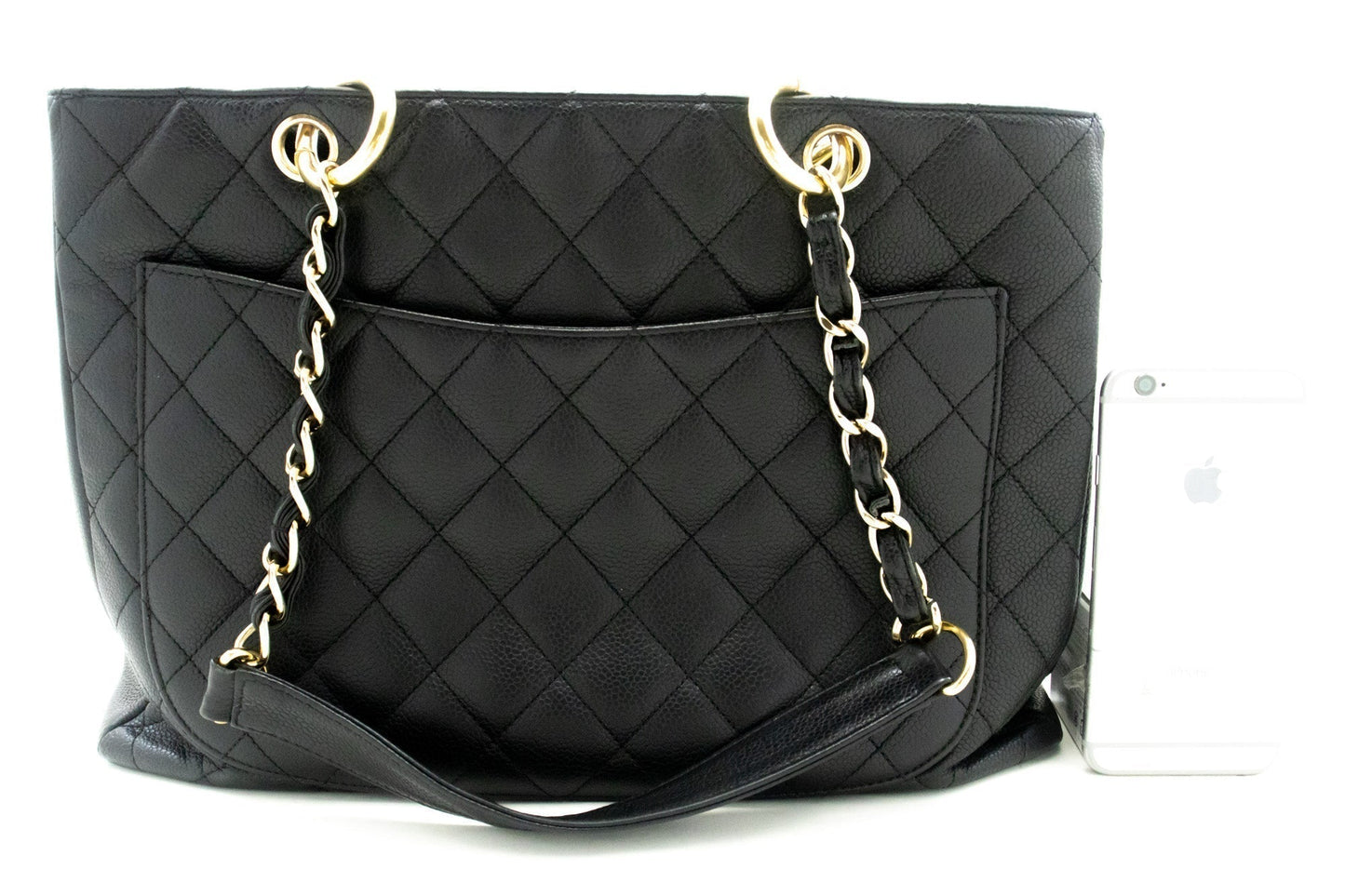 Chanel Leather Black Elegant Tote Bag 6