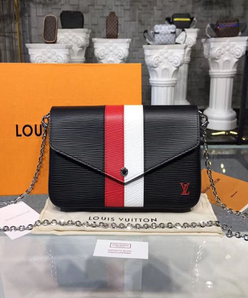 Louis Vuitton Pochette Felicie Epi Leather Noir