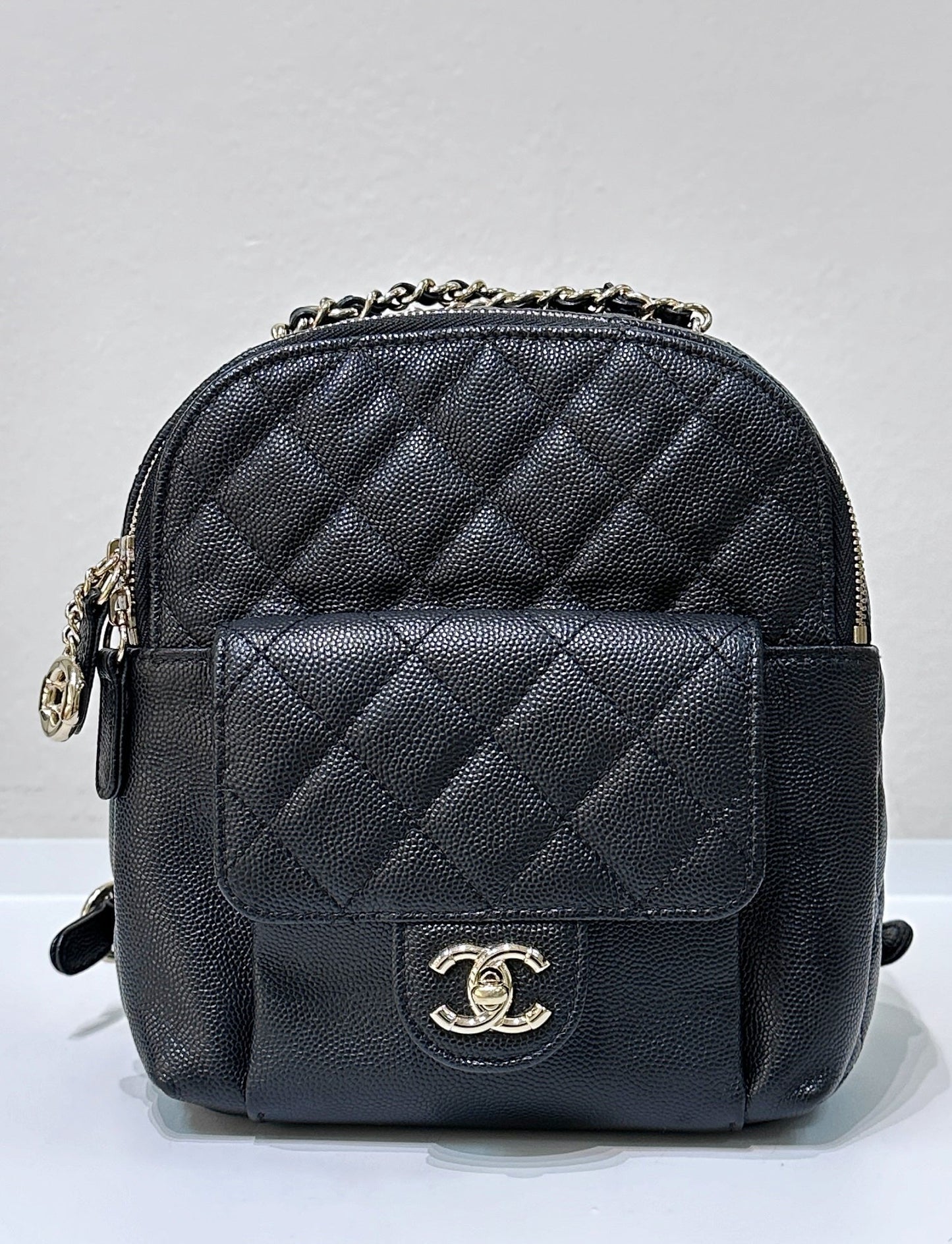 Chanel Small Quilted Black Backpack