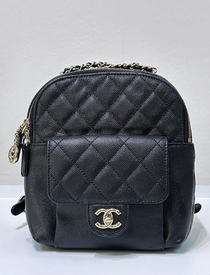 Chanel Small Quilted Black Backpack
