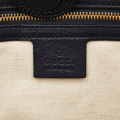 Brown Gucci Medium Raffia Ophidia Tote Bag