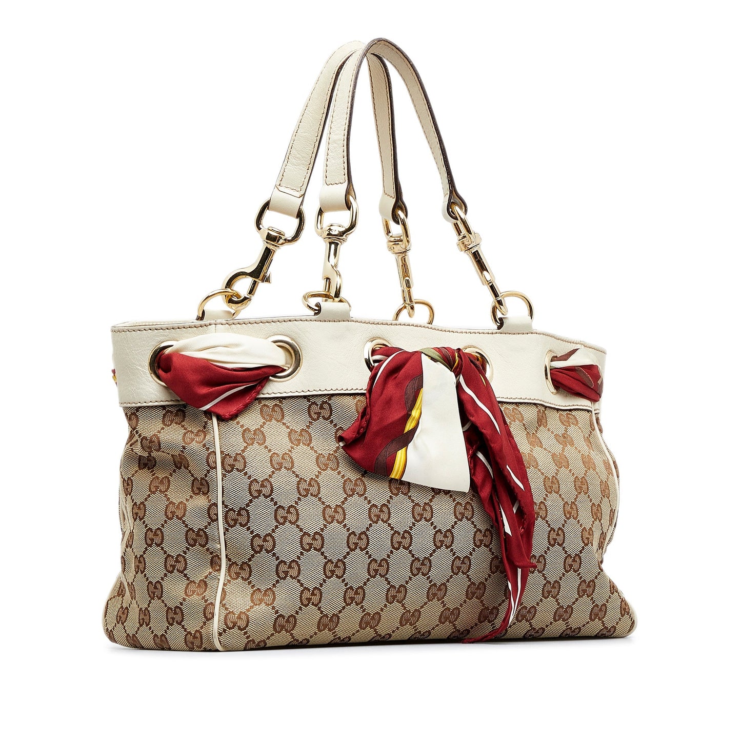 Gucci Positano Tote Bag Brown GG Canvas