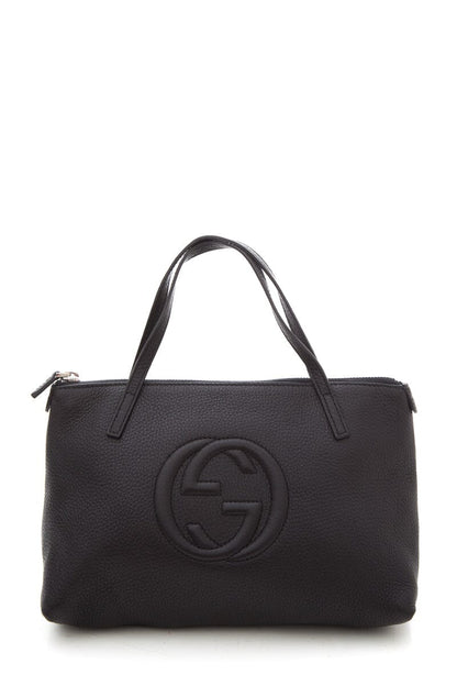 Gucci Black Small Pebbled Leather Soho Handbag
