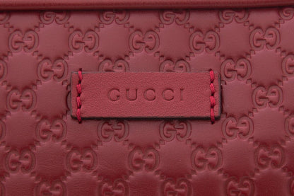 Gucci Microguccissima Red Leather Clutch Bag