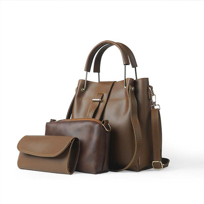 Set of 3 bags brown