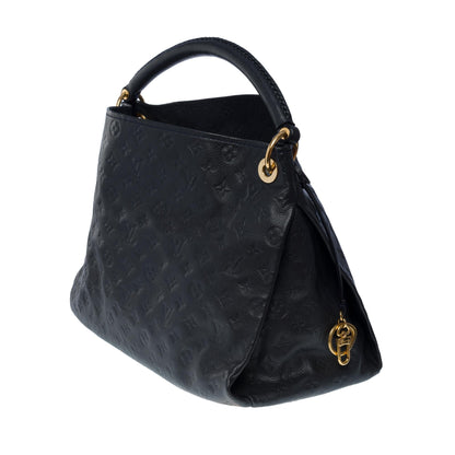 LOUIS VUITTON Artsy MM Hobo bag in dark blue monogram calfskin leather, GHW