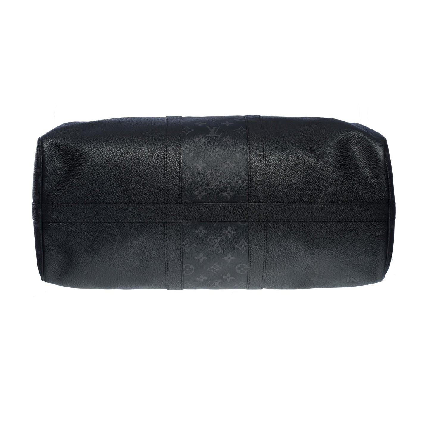 LOUIS VUITTON Keepall 50 Taigarama Travel bag in black canvas and leather , SHW