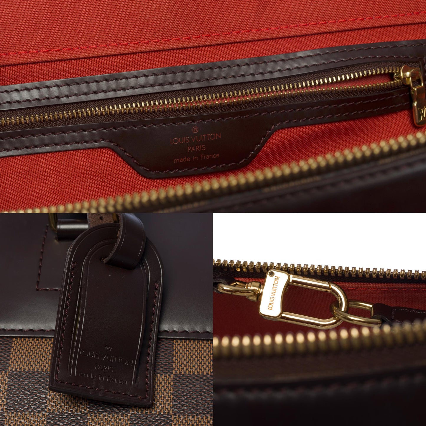 LOUIS VUITTON Neo Greenwich travel bag in brown canvas, golden hardware