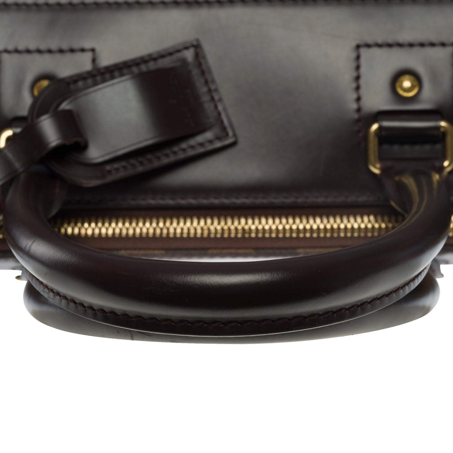 LOUIS VUITTON Neo Greenwich travel bag in brown canvas, golden hardware