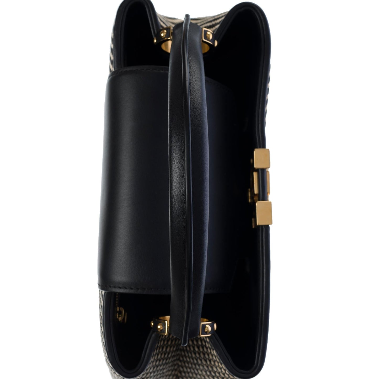 LOUIS VUITTON Limited Edition Capucines MM handbag strap in braided Raffia, GHW
