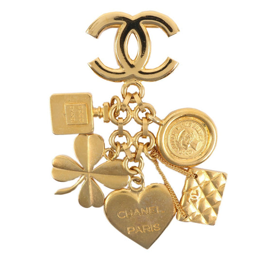 Chanel CHANEL Heart/Clover/Matrise Brooch Icon   G  95A  74.2g Heart/Clover/Matelasse  A-Rank  Cl
