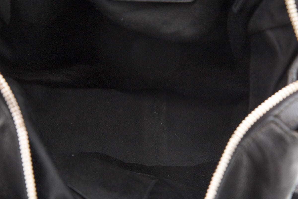 YSL Black & Gold Twist Closure Handbag