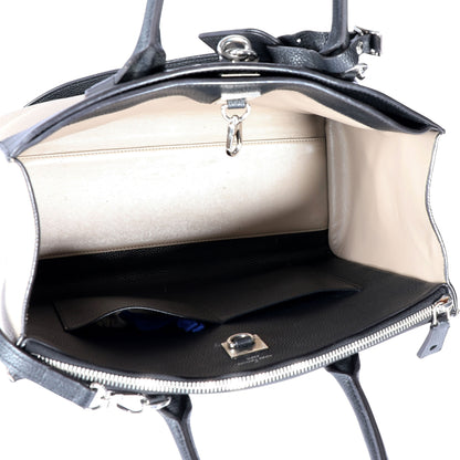 LOUIS VUITTON Black & Galet Calfskin City Steamer MM