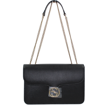 Gucci Large Interlocking GG Leather Shoulder Bag