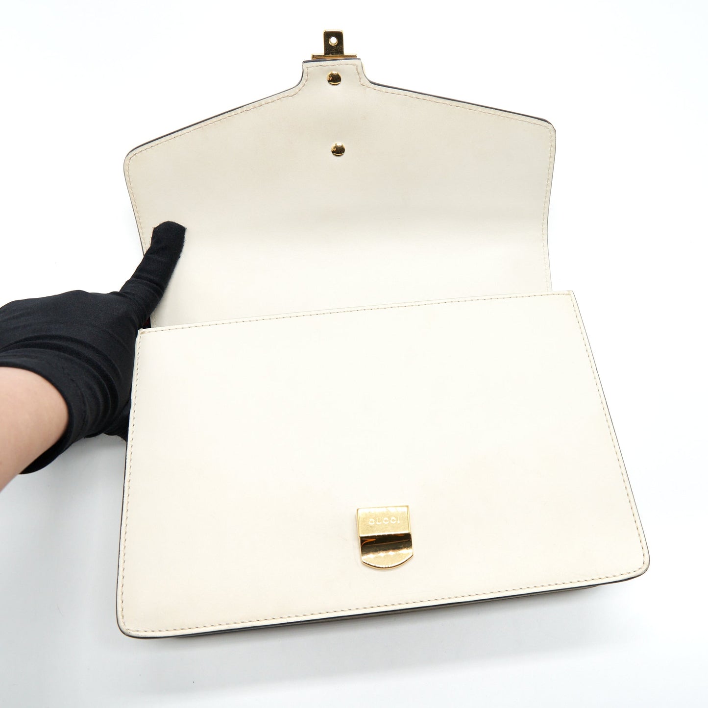 Gucci Small Sylvie Shoulder Bag White