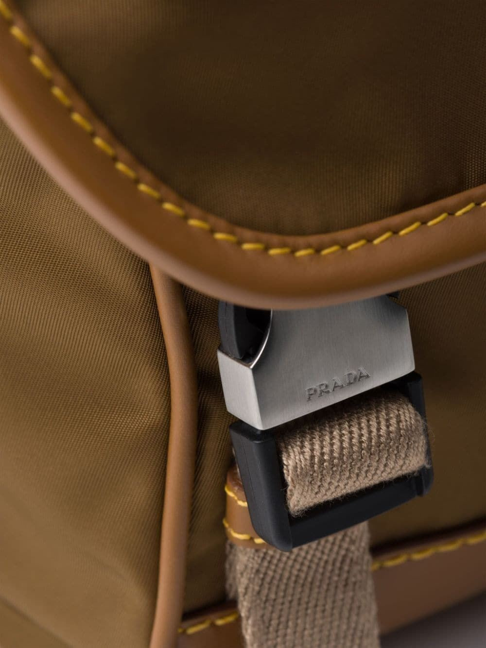 Prada Men Re-Nylon And Leather Shoulder Bag