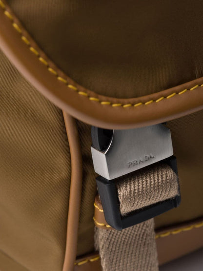 Prada Men Re-Nylon And Leather Shoulder Bag