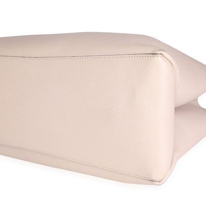 LOUIS VUITTON Greige Grained Calf Leather Lockme Shopper