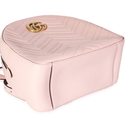 GUCCI Pink Matelasse Calfskin GG Marmont Dome Backpack