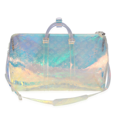 LOUIS VUITTON x Virgil Abloh Monogram PVC Prism Keepall Bandouliere 50